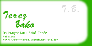 terez bako business card