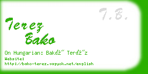 terez bako business card